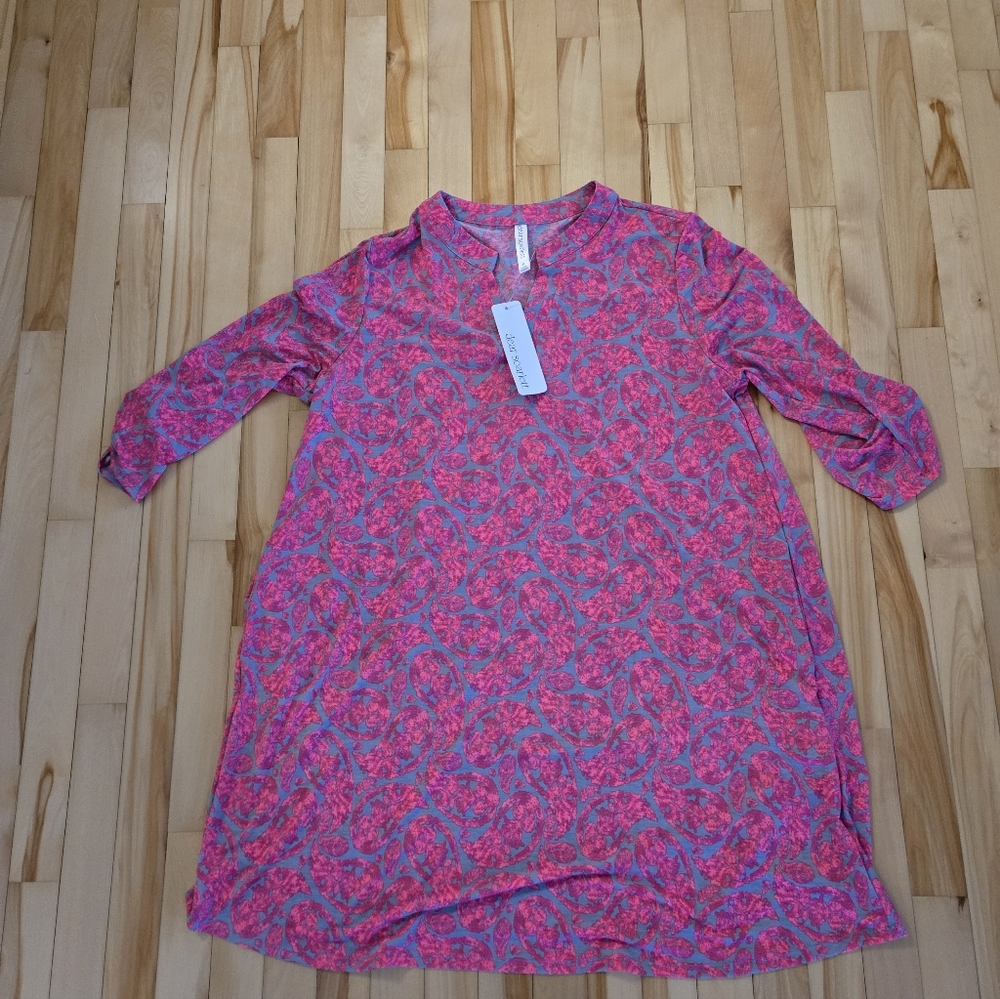 Dear Scarlett Pink and Blue Dress Size Xl Nwt